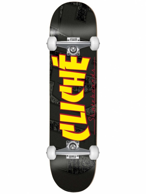 Скейтборд комплект CLICHE Banco Fp Complete Black/Yellow 8.125 дюйм 2020, фото 1