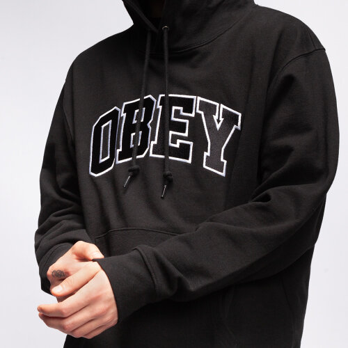 Толстовка с капюшоном OBEY Obey Sports Iii Hood BLACK 2021, фото 3