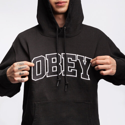 Толстовка с капюшоном OBEY Obey Sports Iii Hood BLACK 2021, фото 4