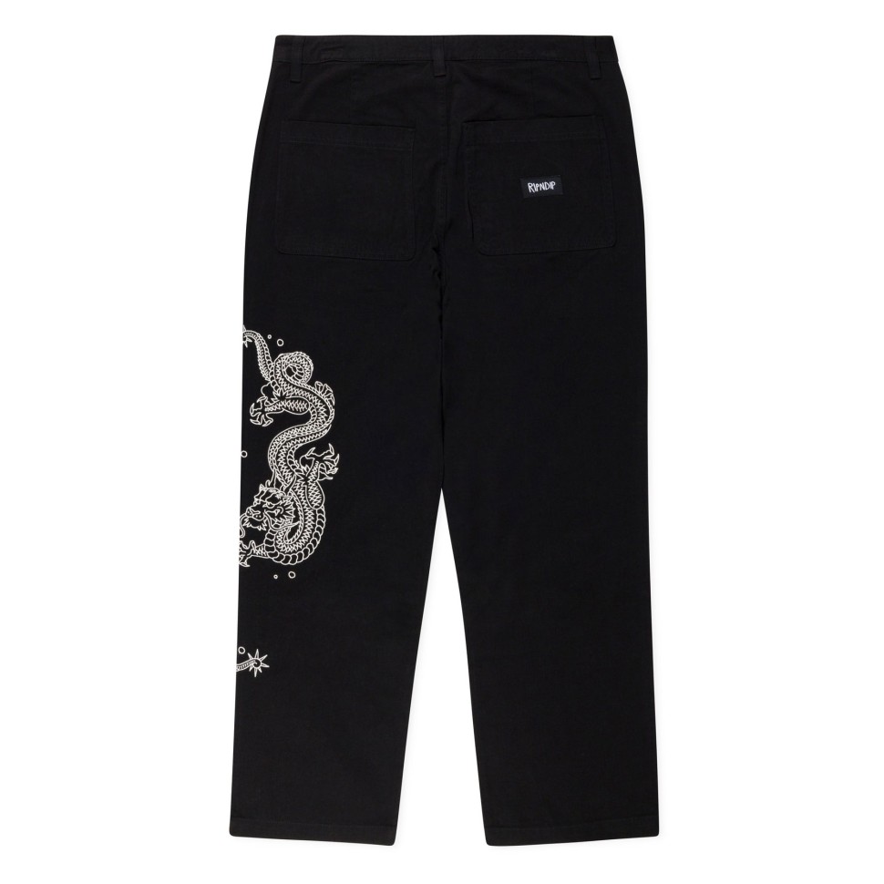 Брюки RIPNDIP Ryu Wide Leg Black фото 2
