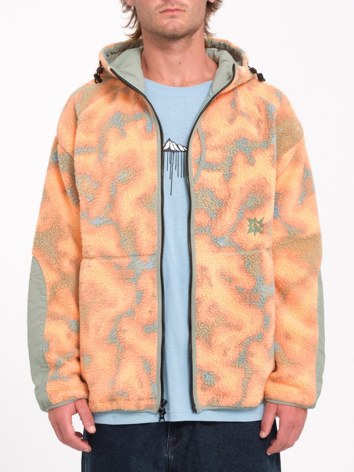 Худи VOLCOM Tt B Iguchi Zip Fleece FW25 Tigerlily
