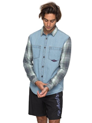 Рубашка мужская QUIKSILVER Dumb&Surfer M Blue Used, фото 1