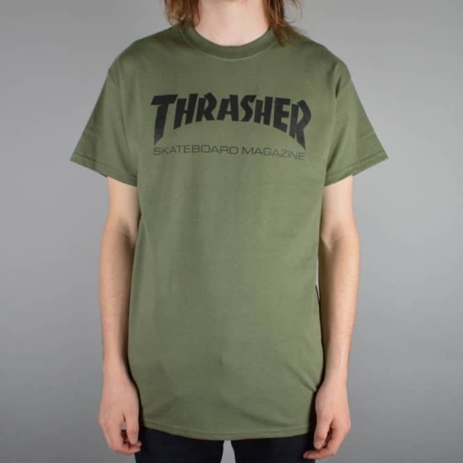 Хлопковая футболка THRASHER Skate Mag Army Green 2020, фото 1