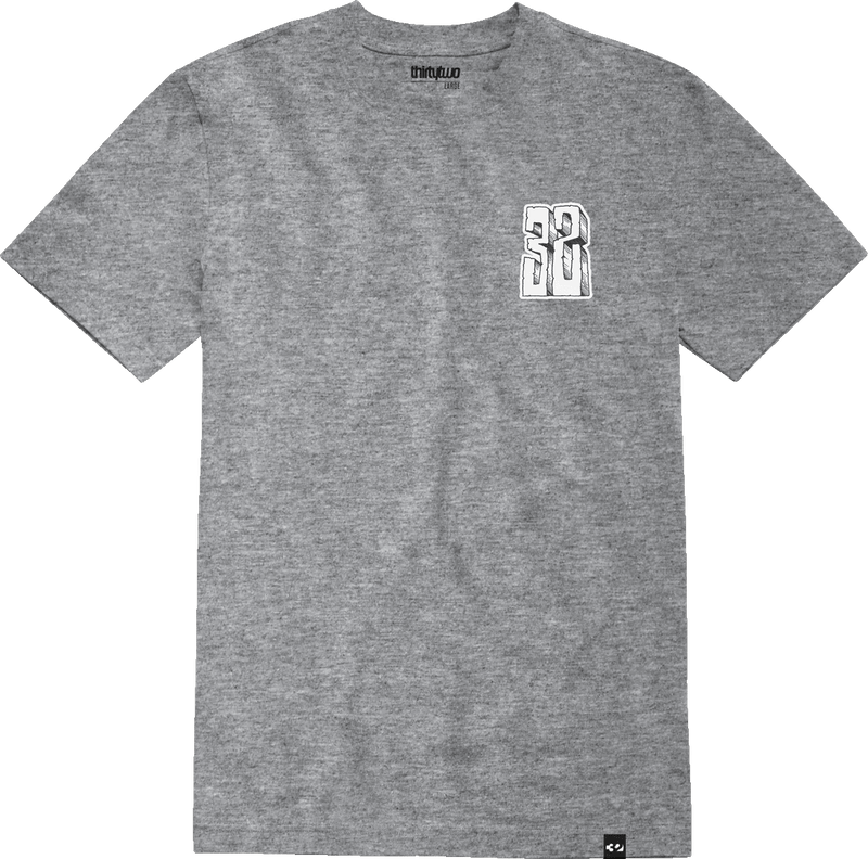 Футболка THIRTYTWO Bonecrusher S/S FW24 Grey/Heather