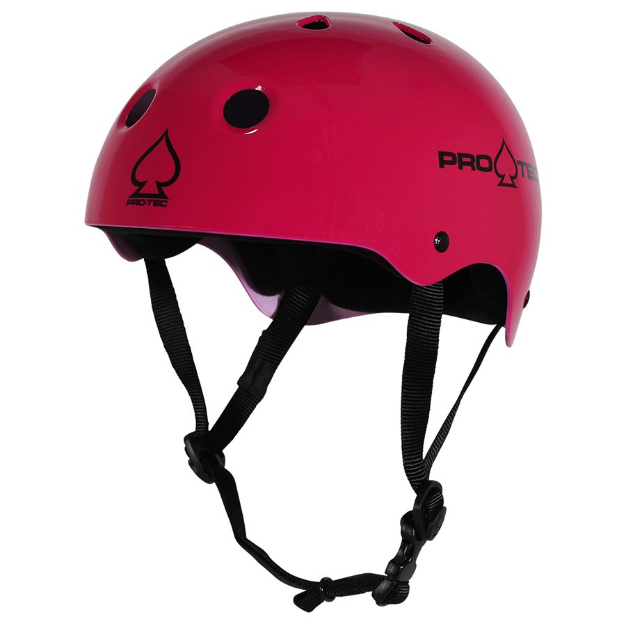 фото Шлем для скейтборда pro tec classic skate gloss pink