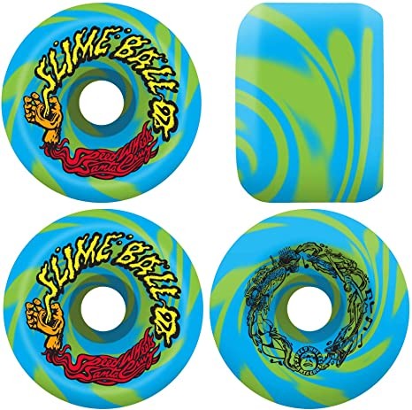 Колеса для скейтборда SANTA CRUZ Slime Balls Vomits Blue Green Swirl 97a 60  мм 2020, фото 2