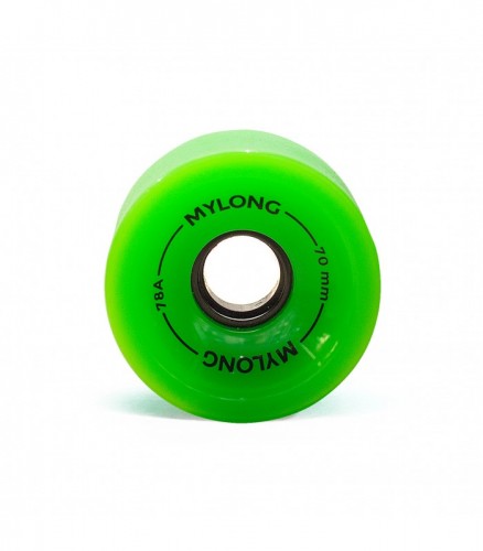Колеса для лонгборда MYLONG 70x51 Зеленые 70 mm, фото 1
