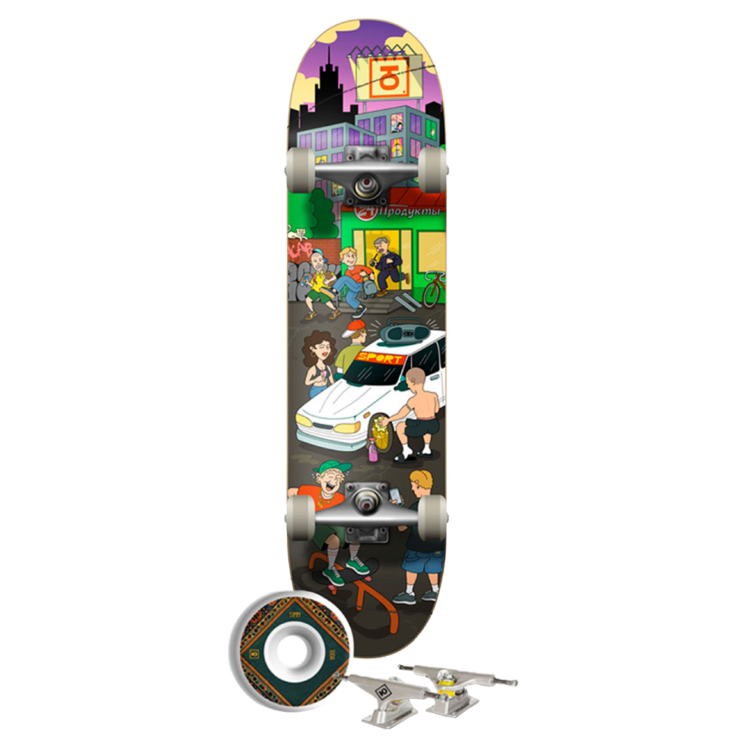 Комплект скейтборд ЮНИОН Megapolis 7.875 дюймов Мультицвет 2021, фото 1