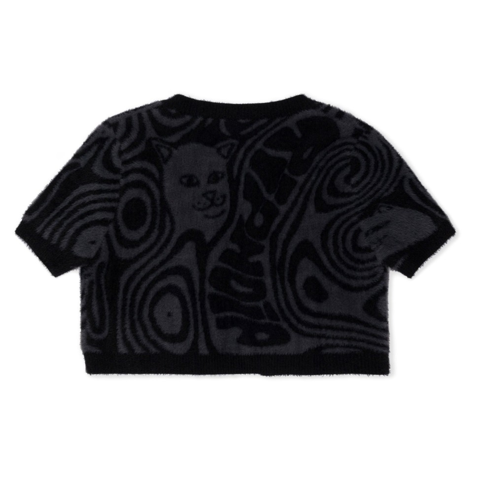 Футболка RIPNDIP Hypnotic Open Front Crop Top Black фото 2