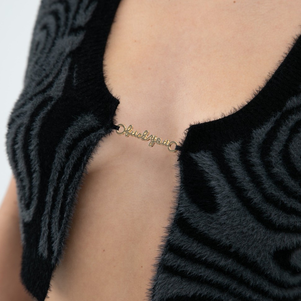 Футболка RIPNDIP Hypnotic Open Front Crop Top Black фото 5