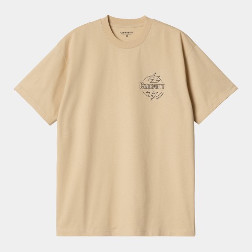 Футболка CARHARTT WIP S/S Blaze T-Shirt SS24 Cornsilk / Air Force Blue, фото 1
