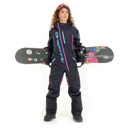 Комбинезон горнолыжный женский DRAGONFLY Gravity Premium Black - Pink 2024, фото 5