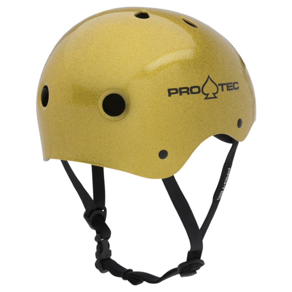 Шлем для скейтборда PRO TEC Classic Skate Gold Flake 0085955145945, размер L, цвет желтый - фото 4