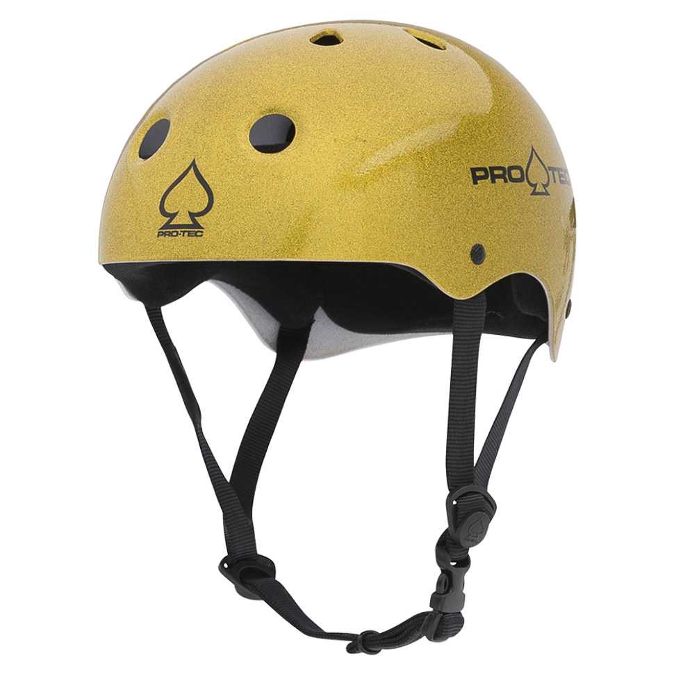 Шлем для скейтборда PRO TEC Classic Skate Gold Flake 0085955145945, размер L, цвет желтый - фото 1