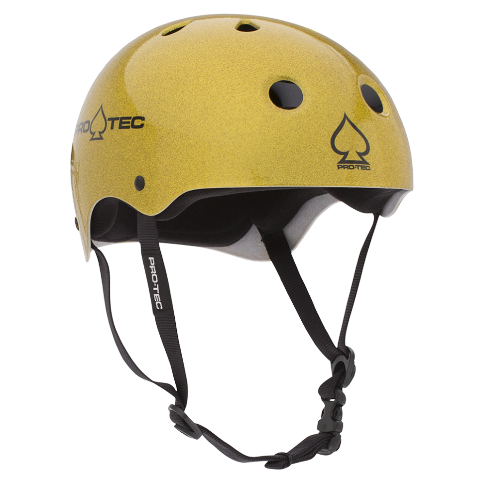Шлем для скейтборда PRO TEC Classic Skate Gold Flake 0085955145945, размер L, цвет желтый - фото 3