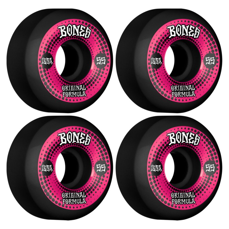 Колеса для скейтборда BONES Originals V5 Sidecut Og Formula Black 55mm, фото 1