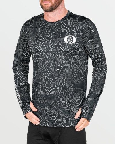 Термобелье верх VOLCOM M V-Science Crew FW25 Black Print, фото 1