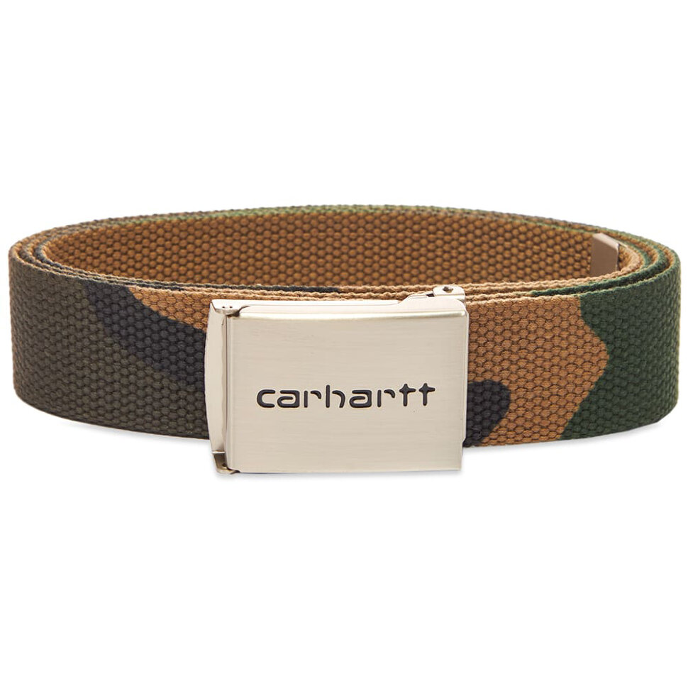 Ремень CARHARTT WIP Clip Belt Chrome Camo Laurel 2022 от Ridestep