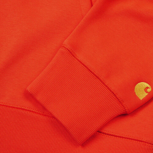 Худи CARHARTT WIP Hooded Chase Sweatshirt Safety Orange/Gold 2020, фото 4