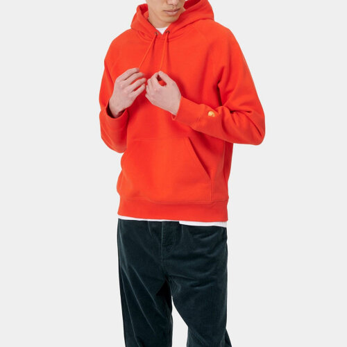 Худи CARHARTT WIP Hooded Chase Sweatshirt Safety Orange/Gold 2020, фото 1