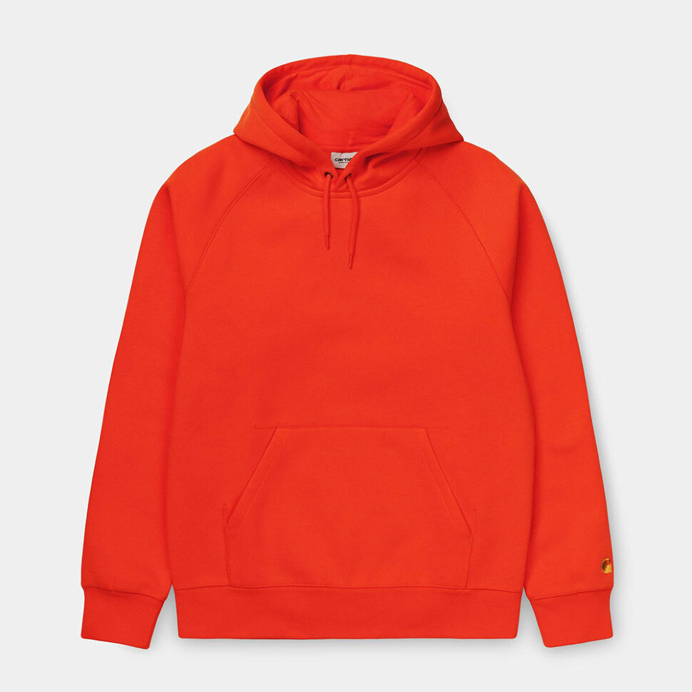 Худи CARHARTT WIP Hooded Chase Sweatshirt Safety Orange/Gold 2020 фото 2