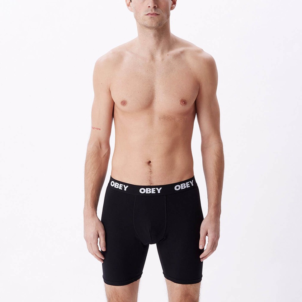 Трусы OBEY Established Work 2 Pack Boxers Black фото 3