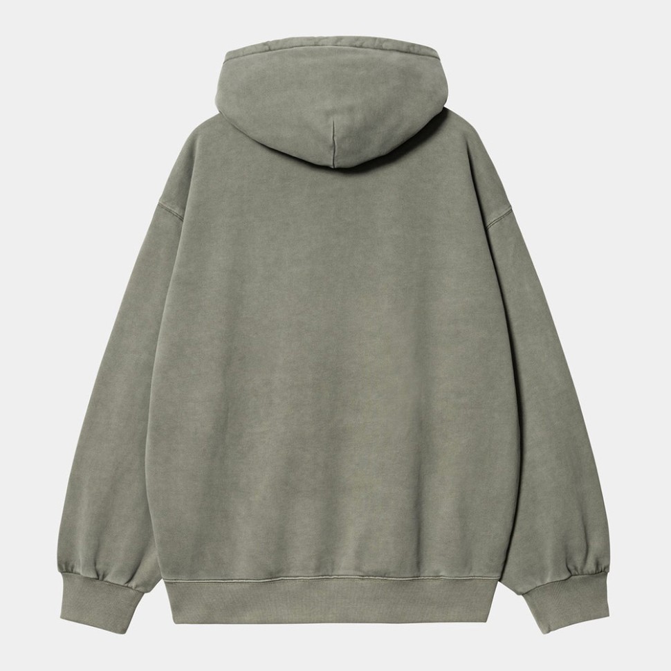 Худи CARHARTT WIP Hooded Vista Sweatshirt Smoke Green (Garment Dyed) 4064958639244, размер M - фото 2
