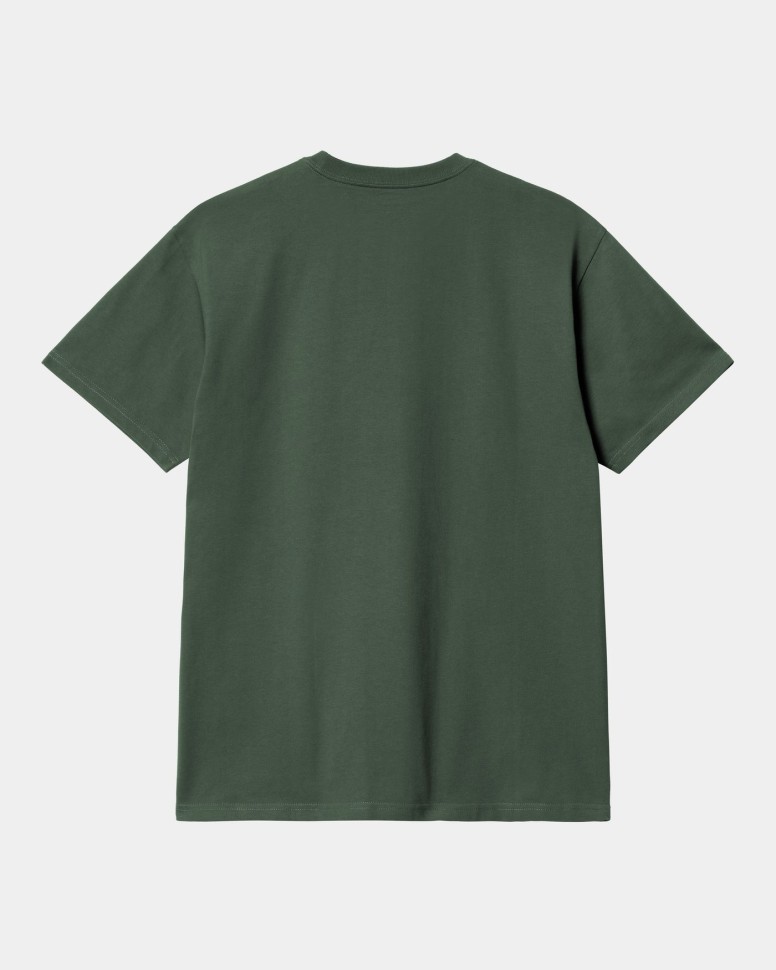 Футболка CARHARTT WIP S/S Chase T-Shirt FW25 Sycamore Tree / Gold фото 2