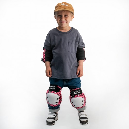 Комплект защиты для скейтборда детский 187 KILLER PADS Six Pack Stab Pink 2022, фото 1