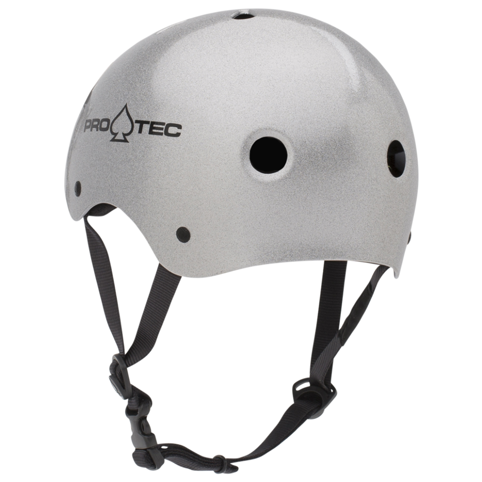 Шлем для скейтборда PRO TEC Classic Skate Silver Flake 0085955145990, размер L, цвет серый - фото 2