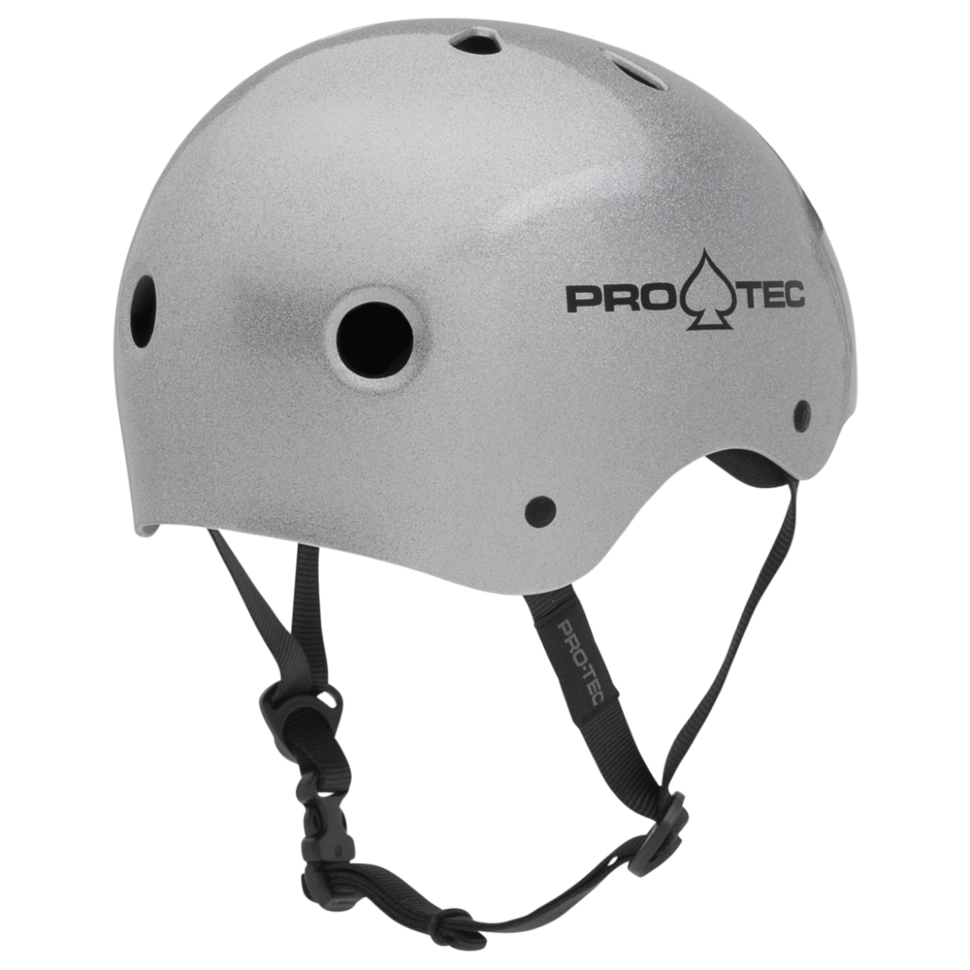 Шлем для скейтборда PRO TEC Classic Skate Silver Flake 0085955145990, размер L, цвет серый - фото 3