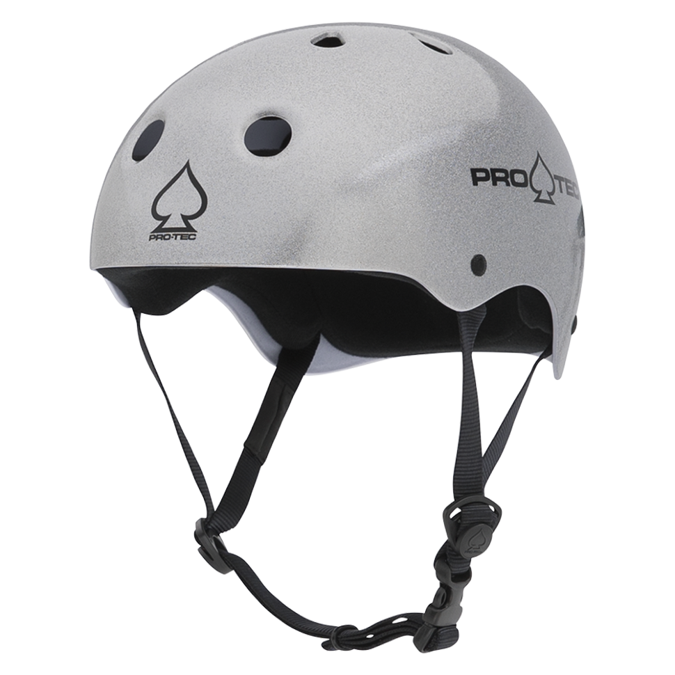 Шлем для скейтборда PRO TEC Classic Skate Silver Flake 0085955145990, размер L, цвет серый - фото 1