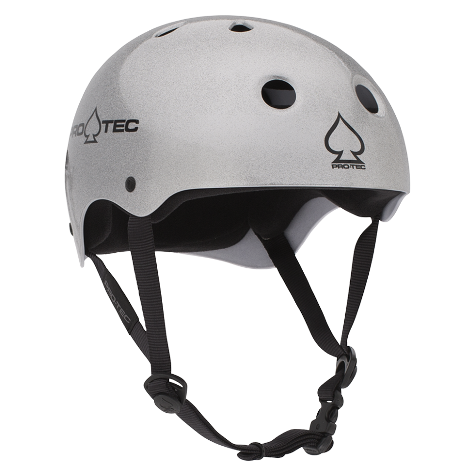Шлем для скейтборда PRO TEC Classic Skate Silver Flake 0085955145990, размер L, цвет серый - фото 4
