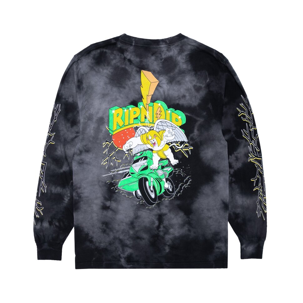 Лонгслив RIPNDIP Power Nerm Long Sleeve Black Lightning Was 2021 фото 3