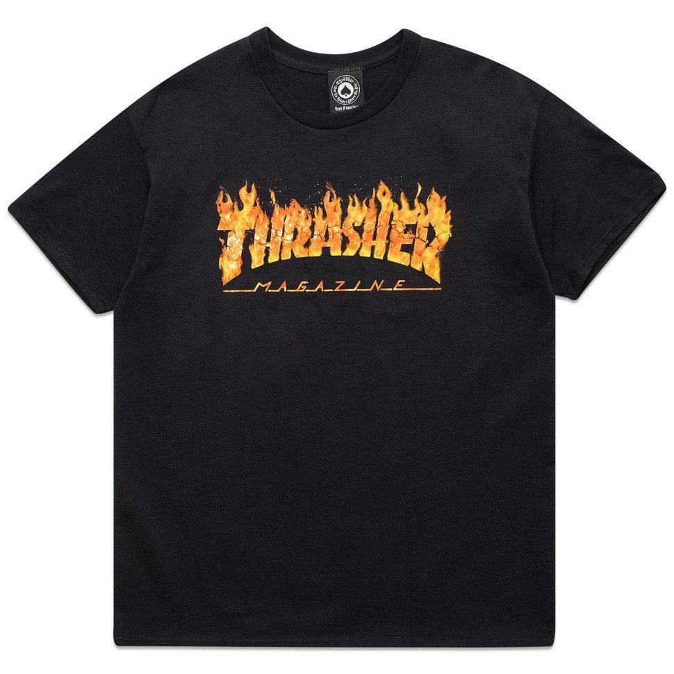  THRASHER Inferno T-Shirt Black