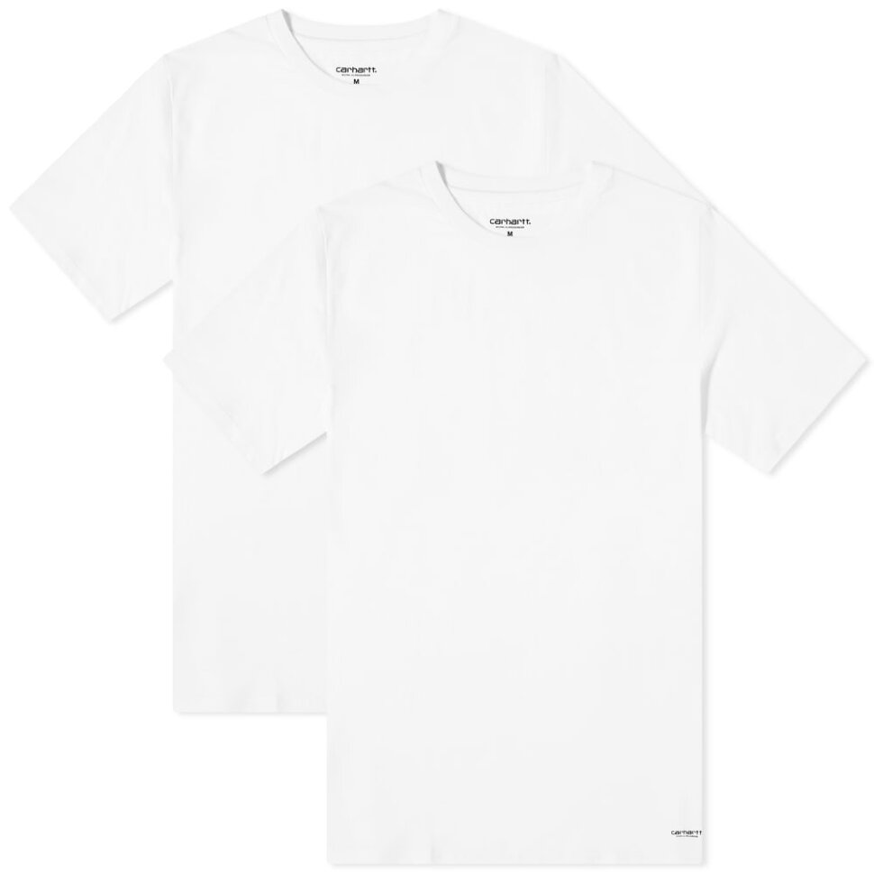 Комплект футболок CARHARTT WIP Standard Crew Neck T-Shirt (2 Pack) White + White 2021 4058459963779, размер M - фото 1