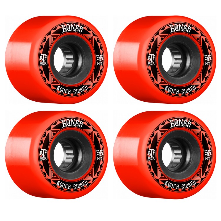 Колеса для скейтборда BONES Rough Rider Runners Red 56mm, фото 1