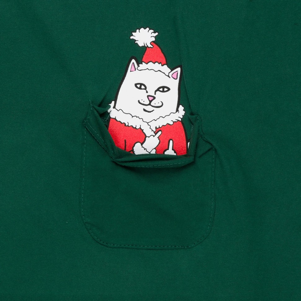 Футболка RIPNDIP Lord Santa Pocket Tee FW25 Hunter Green фото 2