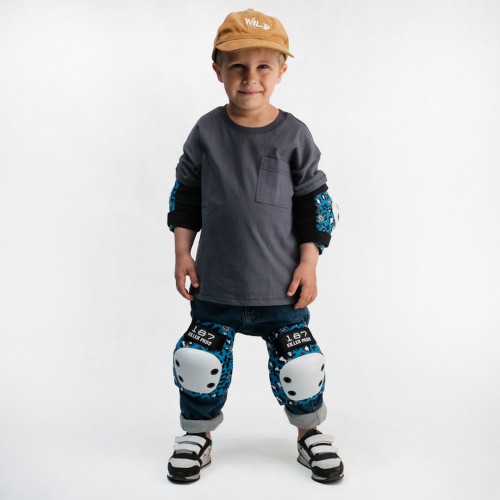 Комплект защиты для скейтборда детский 187 KILLER PADS Six PackStab Blue 2022, фото 1