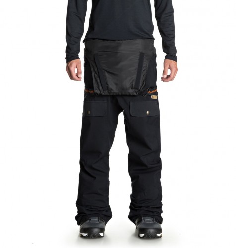 Штаны для сноуборда мужские на лямках DC SHOES Platoon Bib M Black, фото 4