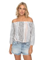 Блузка женская ROXY Crossingstripes J Marshmallow Trio Stripe Блузка женская ROXY Crossingstripes J Marshmallow Trio Stripe