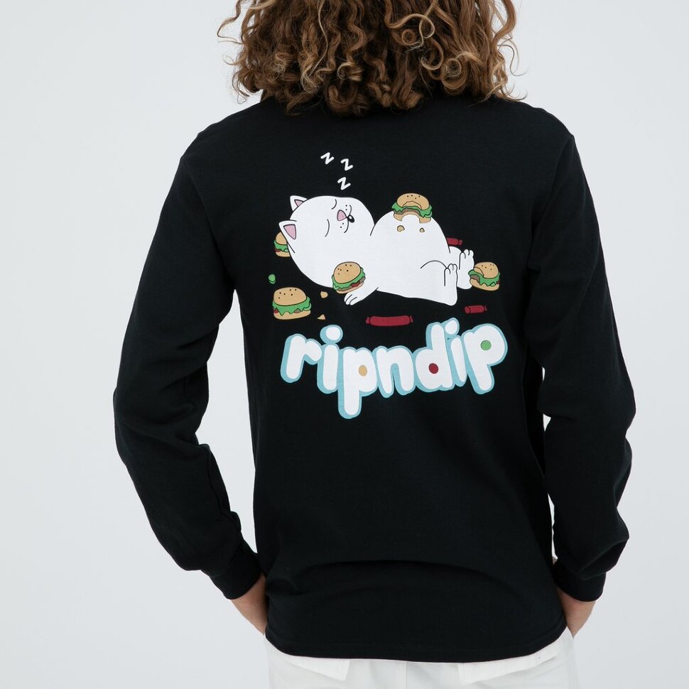 фото Лонгслив ripndip fat hungry baby long sleeve black 2021