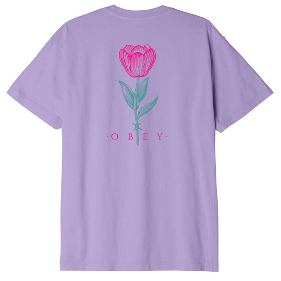 Футболка OBEY Obey Barbwire Flower Digital Lavender фото 2