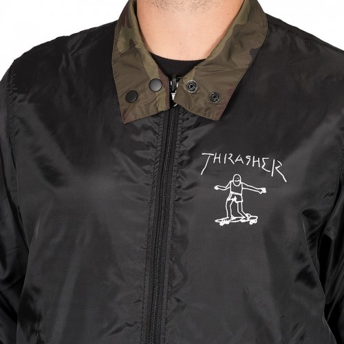 Куртка THRASHER Gonzales Reversible Coach Jacket Black/Camo, фото 7