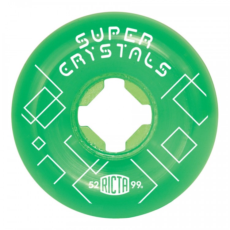 Колеса для скейтборда RICTA Ricta Super Crystals Green 52mm 99A, фото 1