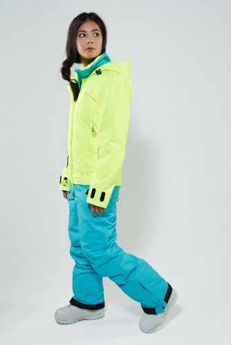 Комбинезон для сноуборда женский COOL ZONE Twin Салатовый-Бирюзовый, фото 2