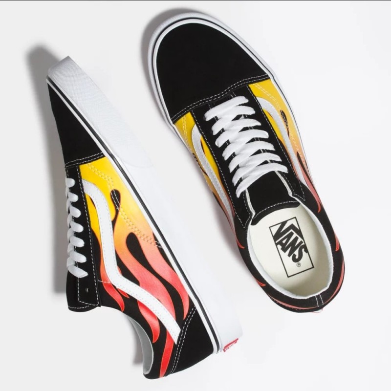 Кеды VANS Old Skool (Flame)Black 2023 фото 3