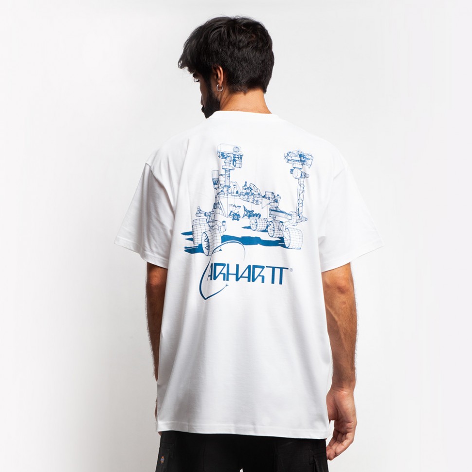 фото Футболка carhartt wip s/s orbit t-shirt white / blue 2021