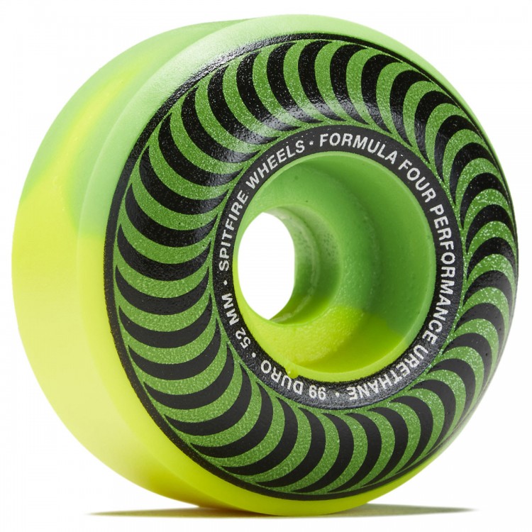 Колеса для скейтборда SPITFIRE F4 Clssc 5050Swl Green/Yellow 52 mm, фото 1