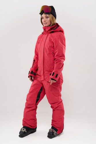 Комбинезон для сноуборда женский COOL ZONE Twin One Color Красный Джинс, фото 2